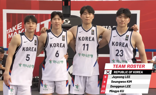 [사진] 한국3x3남자농구대표팀 이주영, 김승우, 이동근, 구민교