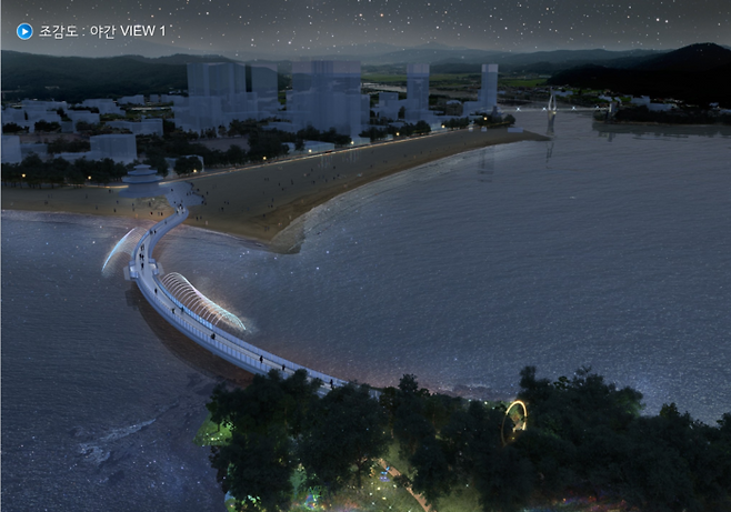 울주군 서생면 명선도 해상보행교 조감도. 울주군 제공.