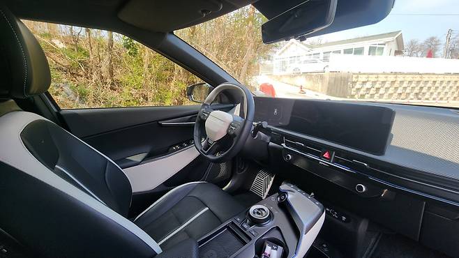 기아 EV6 GT-line 트림 실내 모습.(김채빈 기자 chaebi@)