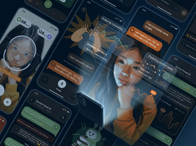 요즘 10대들이 친밀하게 느끼는 대화 상대는 더 이상 친구나 가족에만 머물지 않는다. 그보다는 스마트폰 속 인공지능(AI)이 그 자리를 대신하는 경우가 빠르게 늘고 있다. (이미지=젠스파크로 생성)