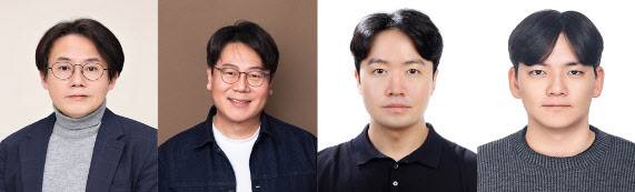왼쪽부터 고려대 융합생명공학과 전태훈 교수(교신저자), 고려대 융합생명공학과 최상필 박사(제1저자), 고려대 융합생명공학과 양준 박사(제1저자), 고려대 융합생명공학과 박인병 박사(제1저자) ※사진 제공=고려대