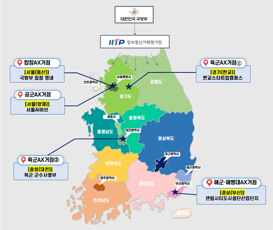 국방 AX 5대 거점 (사진=국방부)