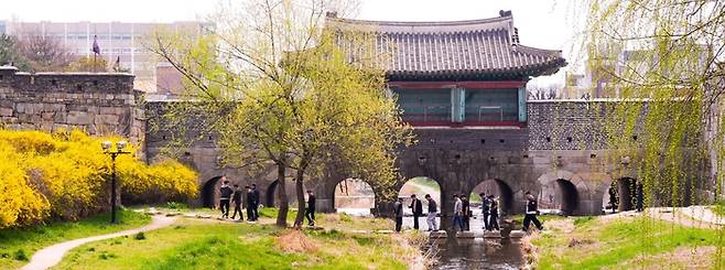 수원화성 북수문 전경. [수원시]