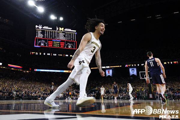 미시건대학이 대학 농구 정상에 올랐다. 사진(美 인디애나폴리스)=ⓒAFPBBNews = News1