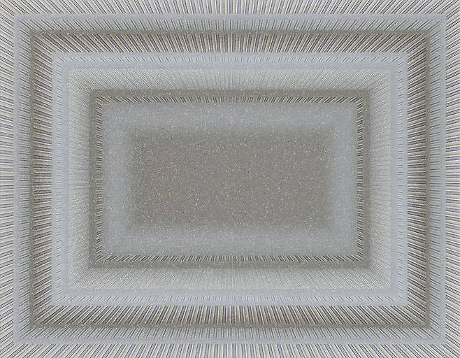 Space Engine - Metallic Field 006-1, 2026, Colored pencil, acrylic and UV print on canvas, 70x90cm *재판매 및 DB 금지