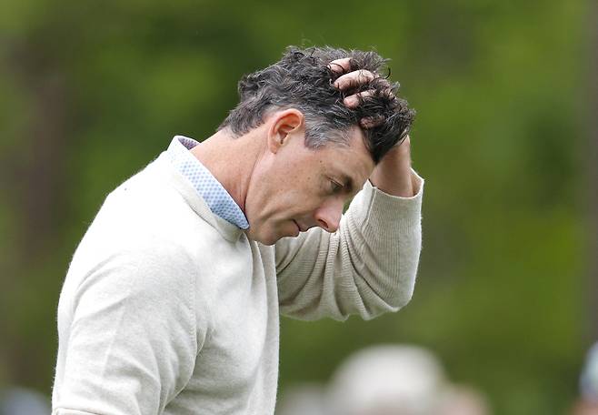 마스터스 연습라운드를 하고 있는 로리 매킬로이. 사진 제공=UPI연합뉴스