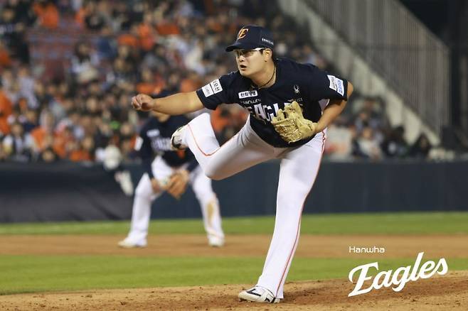 ▲ 지난해 아픔을 딛고 한층 더 성장한 모습이 기대를 모으고 있는 김서현 ⓒ한화이글스
