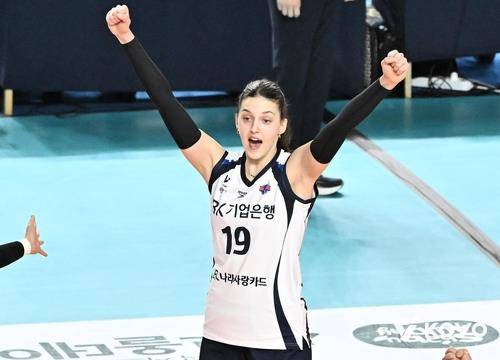 IBK기업은행의 외국인 주포 빅토리아 [한국배구연맹 제공. 재판매 및 DB 금지]