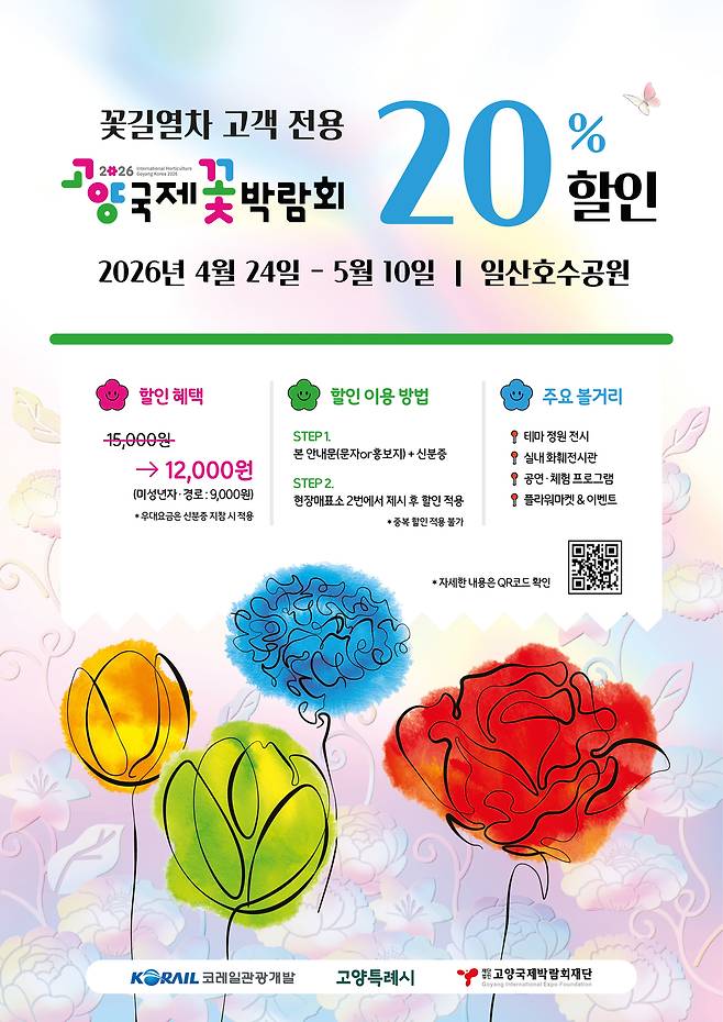 코레일관광개발 봄꽃 기차여행 이용자 대상 할인 포스터.(코레일관광개발 제공)뉴스1ⓒ news1