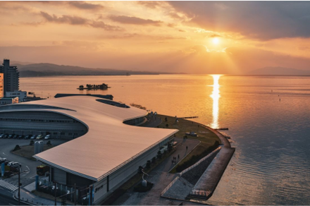 시네마미술관서 바라본 일몰 풍경. [시사일본여행클럽 제공]