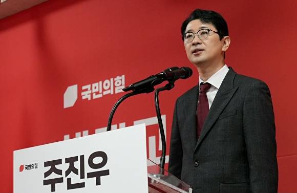 국민의힘 부산시장 경선에 나선 주진우 국회의원. [사진=주진우 캠프]