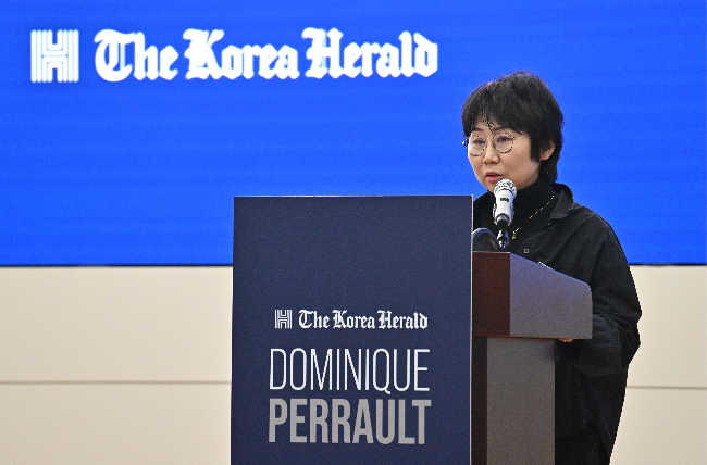 Deputy Culture Minister Jung Hyangmi speaks at the Korea Herald Architecture Talk on Tuesday. (Yoon Chang-bin/The Korea Herald)