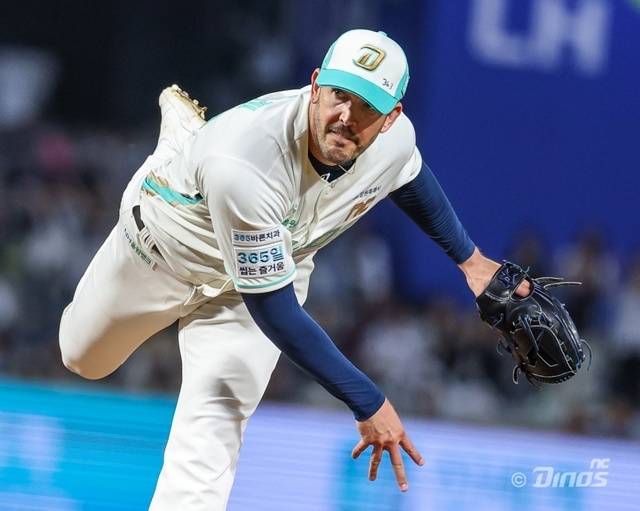 7일 LG전에서 역투한 버하겐. 사진=-NC 제공