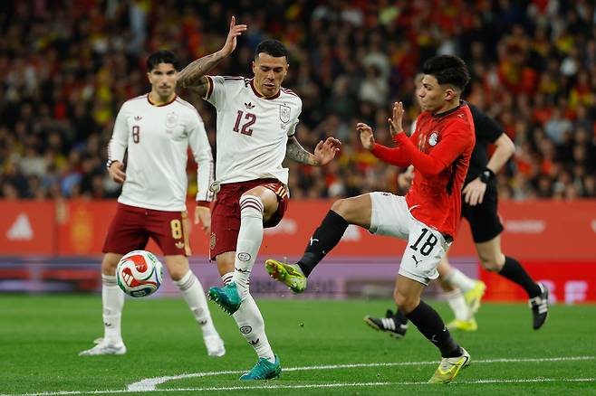 지난 1일 스페인 바르셀로나에서 열린 스페인과 이집트의 국가대표 친선경기. AP연합뉴스