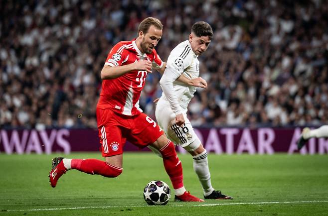 해리 케인(왼쪽)과 페데리코 발베르데. /사진=바이에른 뮌헨 공식 SNS 갈무리