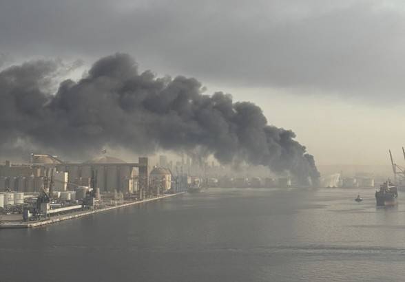 선원이 촬영한 중동 사태 현장 [전국해상선원노동조합연맹 제공]