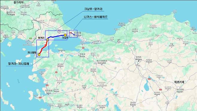 튀르키예 고속도로 대수선 사업 구간. 도로공사 제공