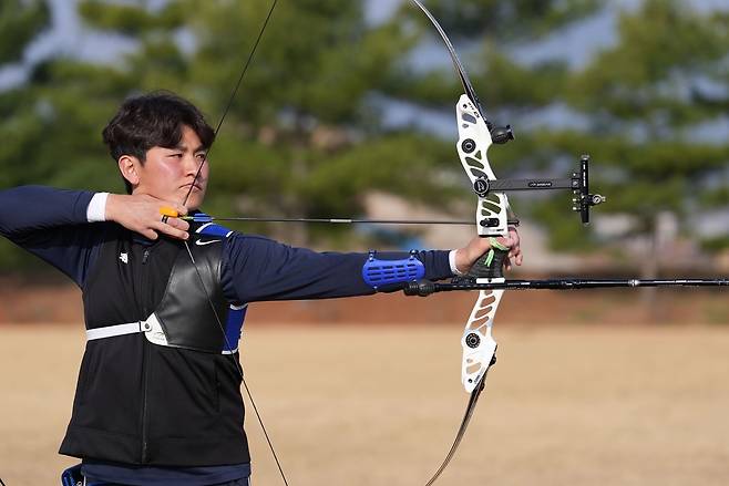 김제덕이 2026 양궁 국가대표 1차 평가전에서 남자부 1위에 올랐다.  대한양궁협회 제공