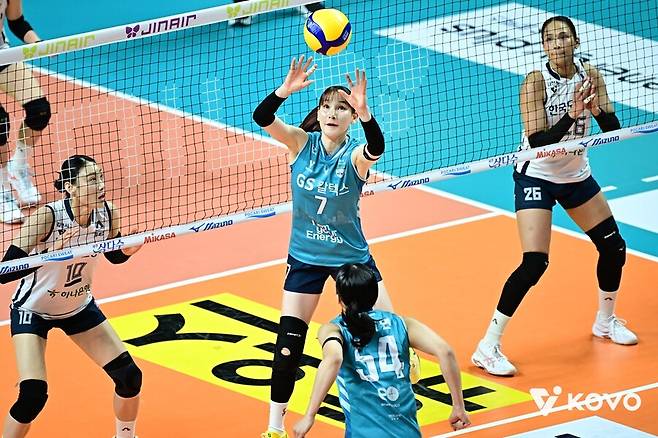 ▲ 안혜진(가운데) ⓒKOVO