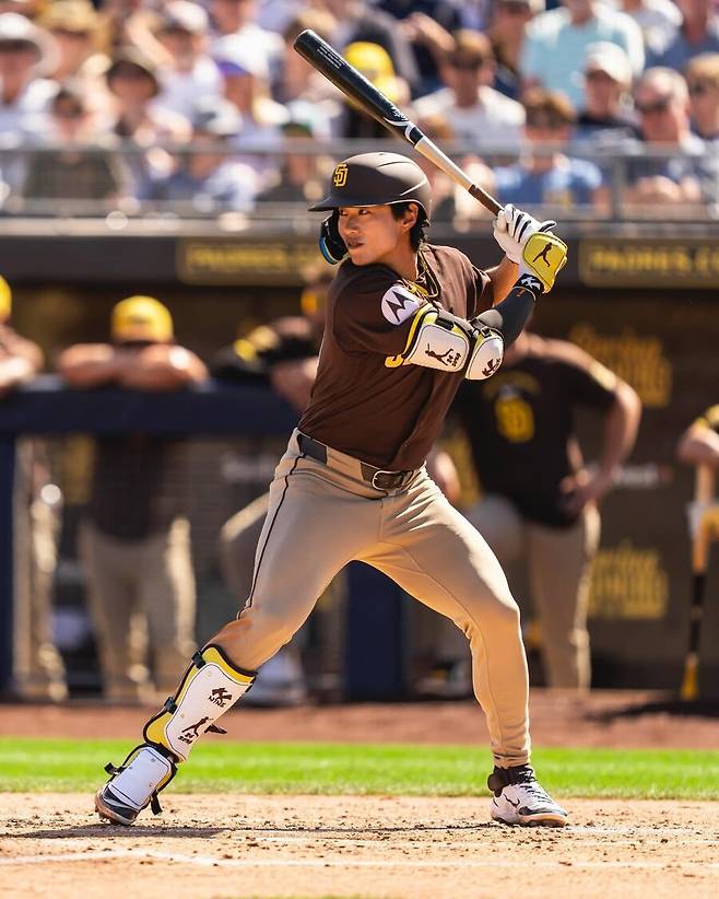 ▲ 복사근 부상에서 회복해 현재는 마이너리그에서 재활 경기를 진행하고 있는 송성문 ⓒ샌디에이고 파드리스