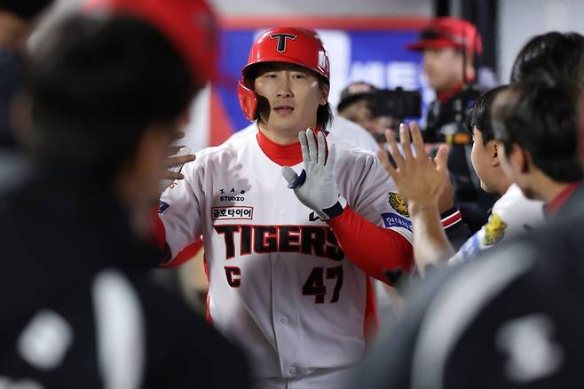 8일 홈런 포함 멀티 히트를 때려낸 나성범. /사진=KIA 타이거즈