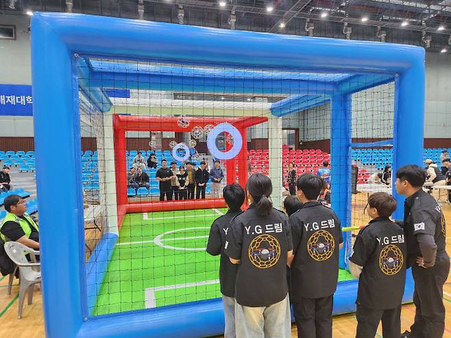 '전국 유소년 드론 축구 대회'는 전국 시도교육청 중 유일하게 대전교육청이 주최하는 대표적인 대회다. (사진=대전교육청 제공)