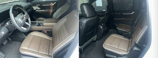 ▲GMC '아카디아' 1·2열. 사진=박지성 기자