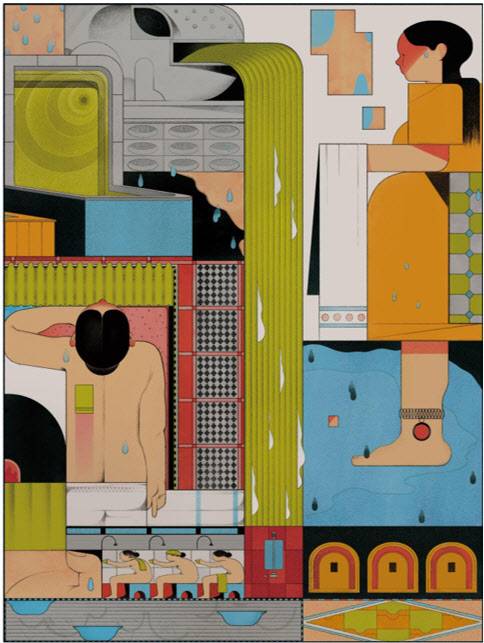 ‘목욕탕 해부학: BUSAN’ 전시물(사진=로얄앤코).