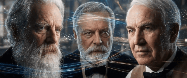 ETRI 연구진이 영화의 탄생 과정을 3D 입체영상으로 재구성한 시네마 제네시스 한 장면.(사진=ETRI)