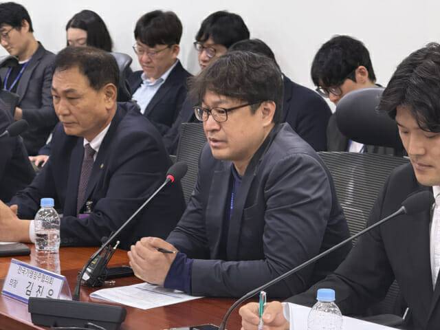 김진우 전국가맹점주협의회 공동의장이 발언하고 있다.(사진=지디넷코리아)