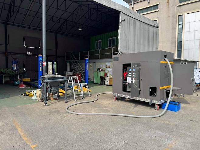 미세먼지 고형화 장치. [사진 금천구]