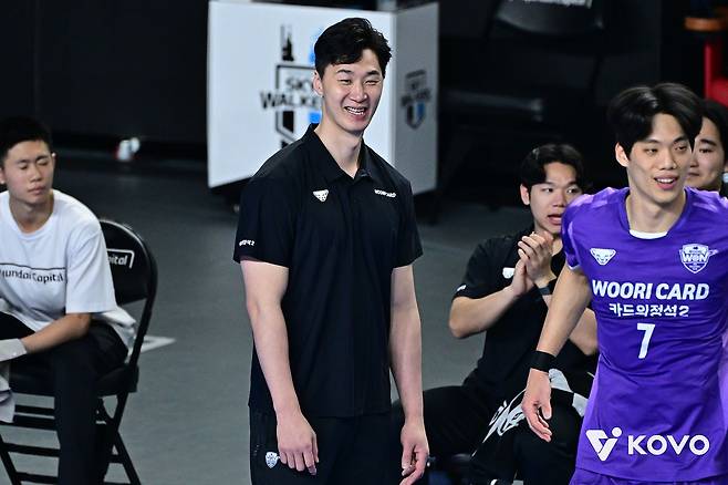 박철우 우리카드 감독 대행. 사진 한국배구연맹