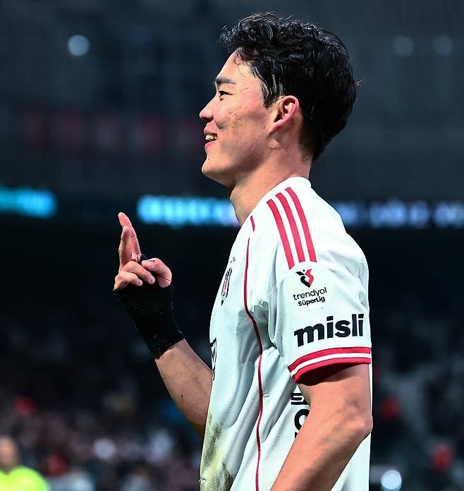 오현규가 11일 안탈리아스포르와 경기에 출전해 득점 후 기뻐하고 있다. 오현규 SNS