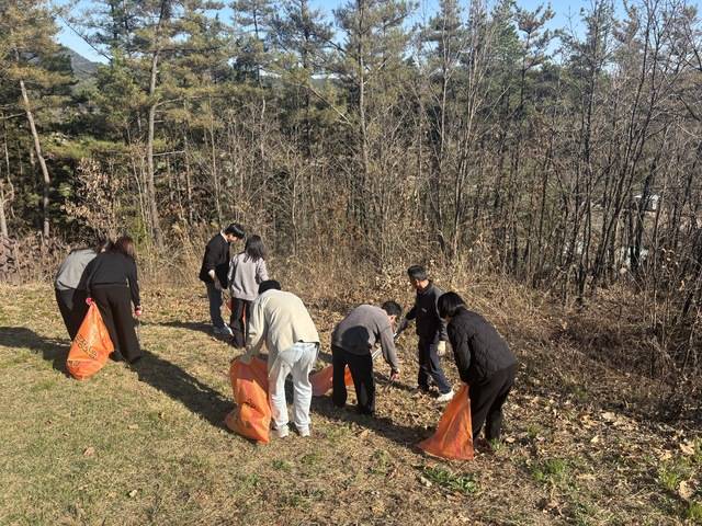 군위군 재무과 봉사단 '하트워머스(Heart warmers)'는 지난 8일 산성면에 위치한 충의공 엄흥도 묘소 일원에서 환경정비 봉사활동을 실시했다. 군위군 제공
