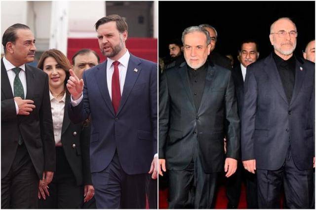 미국 대표단(왼쪽)과 이란 대표단 [AP·EPA=연합뉴스 자료사진]