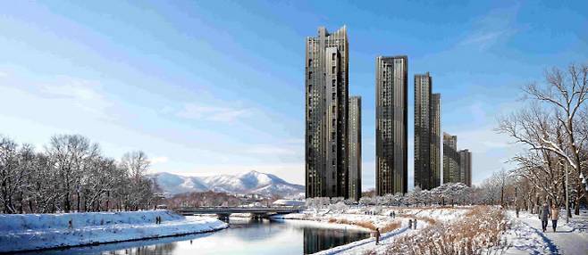 대치쌍용1차아파트를 재건축하는 '래미안 르네아르 대치'. (사진=삼성물산 제공)