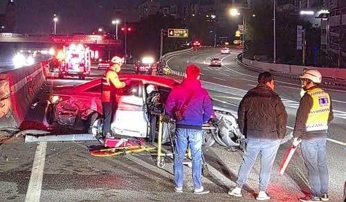 지난 9일 부평IC 사고 현장 [인천소방본부 제공]