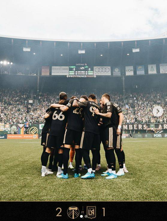 LAFC가 포틀랜드에 지면서 시즌 첫 패배를 당했다. 사진 LAFC 인스타그램