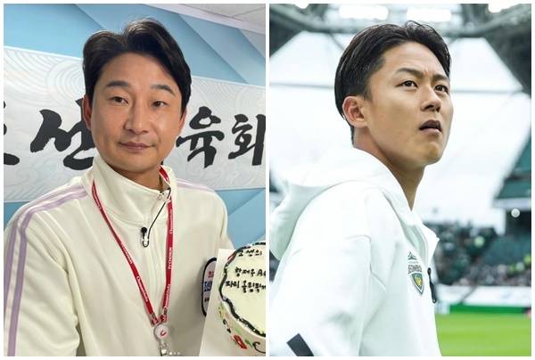 전 대한민국 축구 국가대표 선수 이천수(왼쪽)와 전북 현대 이승우 선수. 사진=이천수·이승우 SNS 캡처