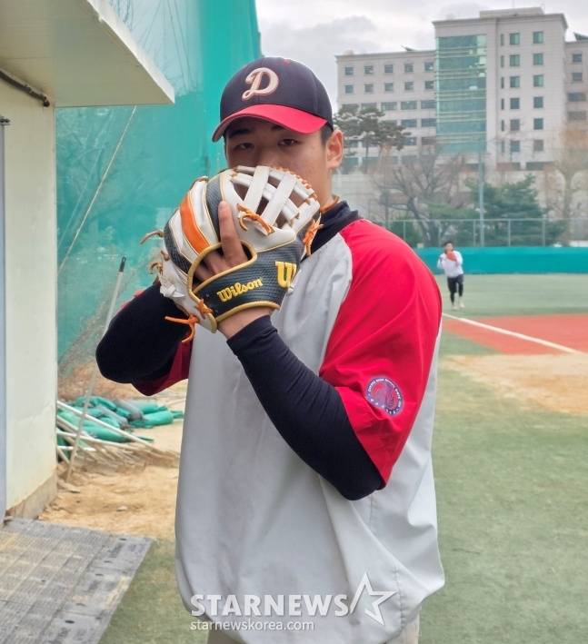 덕수고 엄준상. /사진=김동윤 기자