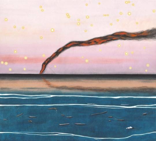 고영미 작, 맞닥뜨린 장면, 한지 위에 채색, 90×100cm 2026