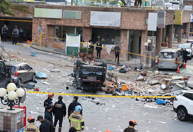 청주 폭발 사고 현장. 연합뉴스