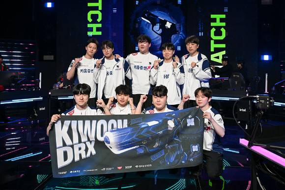 농심 레드포스를 꺾으며 2연승을 달성한 키움 DRX. [사진=라이엇게임즈]