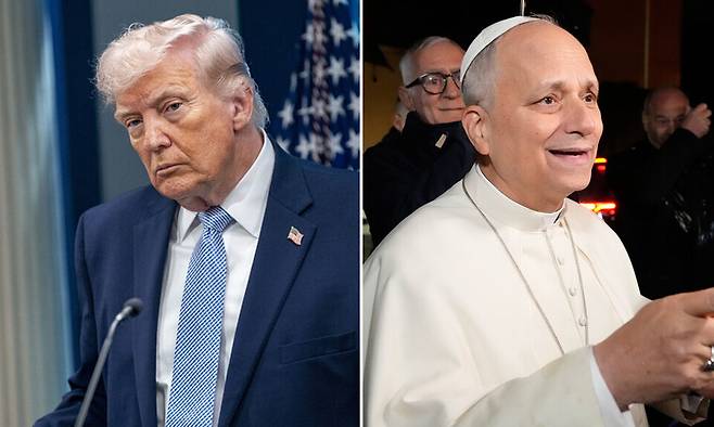 도널드 트럼프 미국 대통령, 레오 14세 교황 ⓒUPI 연합뉴스·AP 연합