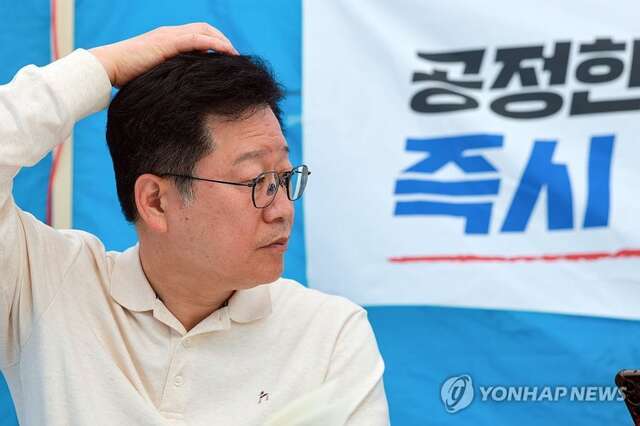 단식농성중인 안호영 국회의원 /연합뉴스