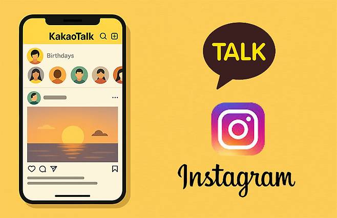 카카오톡 친구탭 업데이트 프로필 '스토리화'…불만 속출, 카톡 친구탭 업데이트 프로필 릴스로 강제 시청…광고 삽입까지(출처=오픈AI 챗GPT 편집 이미지)