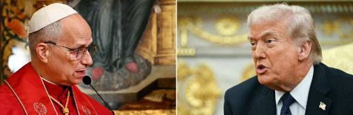 교황 레오 14세(왼쪽)와 도널드 트럼프 미국 대통령.(사진=AFP)