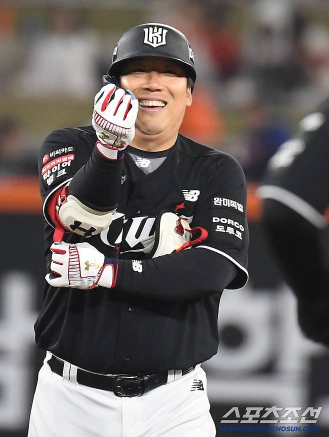 2일 대전 한화생명볼파크에서 열린 한화와 KT의 경기. 6회 1타점 적시 2루타 날린 KT 김현수. 대전=송정헌 기자songs@sportschosun.com/2026.04.02/