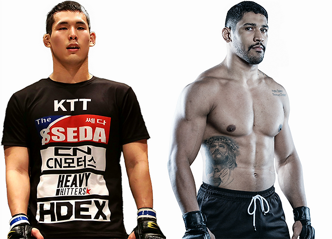 대한민국 UFC 4번째 중량급 파이터 이이삭, 데이나 화이트 UFC 회장 오디션 Contender Series 시즌9 9주차 미들급 통과자 루이스 펠리피 지아스. 사진=PROGRESS実行委員会/TKO
