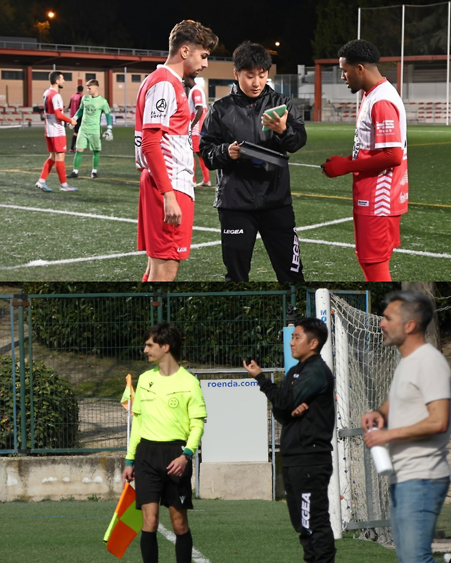 팀 전력을 짜고 선수들에게 전술을 지도하는 수석코치로 활동 중인 이정준씨. 본인 제공